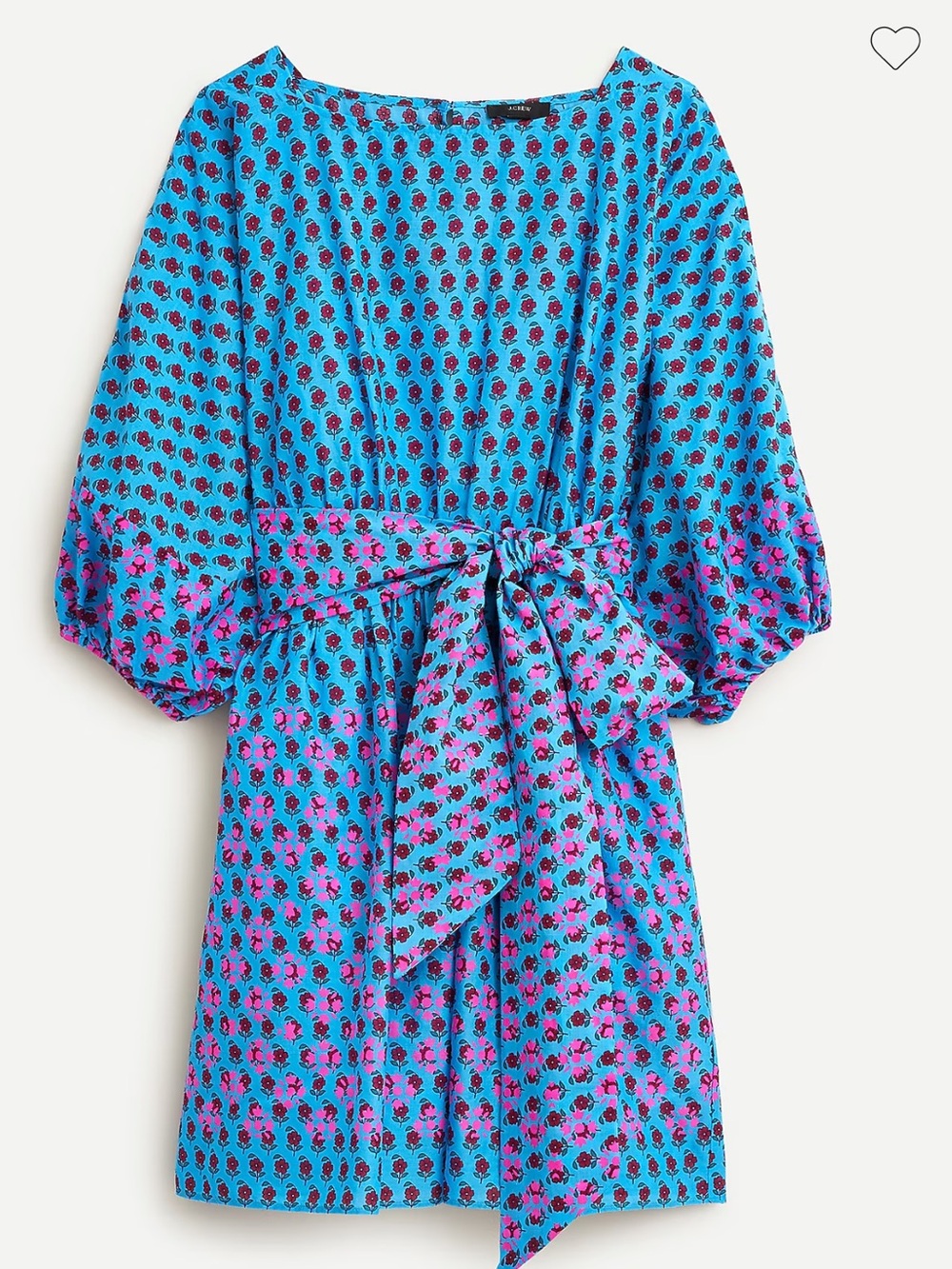 J. Crew Dolman Sleeve Dress Size small Pink & Blue Poppy Floral Print